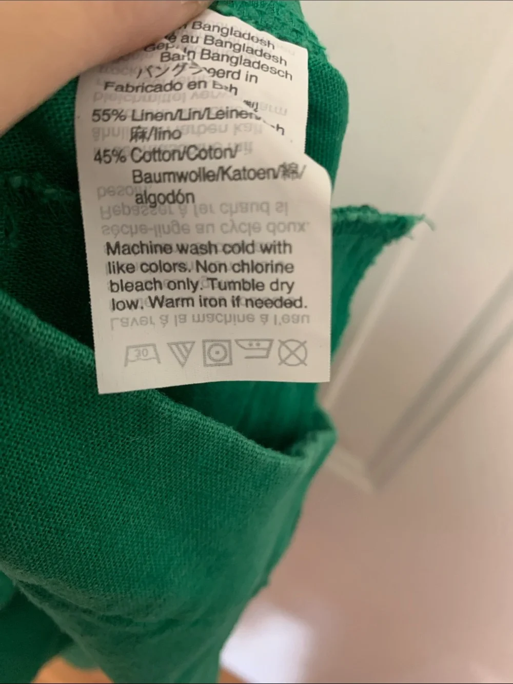 3/$15 J. Crew 100% Linen & Cotton Blend Emerald Green Scalloped Hem Shorts Size0